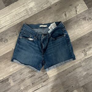 Levi's Dark Blue Jean Shorts for Women